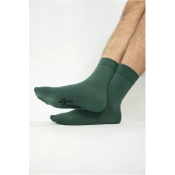  Chaussettes vert sapin conçu en coton bio