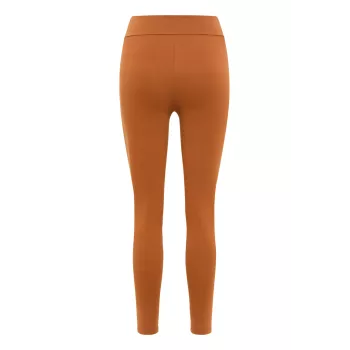 Élégants Leggings Caramel en Coton Pur pour Femme