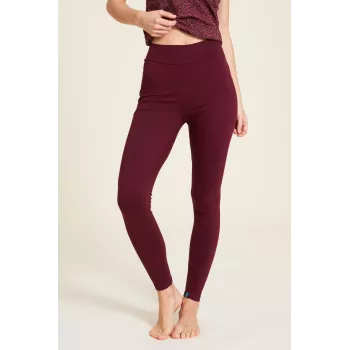 Leggings élégants pour femme en coton vin