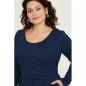 Robe en coton pour femme - motif scribbles - bleu