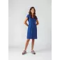 Robe en coton pour femme - bleu