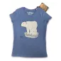 T-shirt pour enfant en coton avec motif ours polaire - bleu