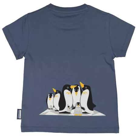 T-Shirt Manches courtes Pingouin gris bleu