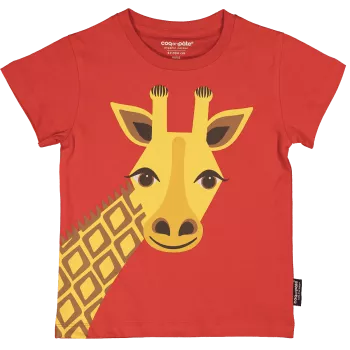 T-Shirt Manches courtes Girafe rouge