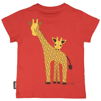 Verso tee-Shirt Manches courtes Girafe rouge