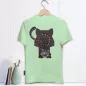 T-shirt homme en coton avec motif jaguar - vert