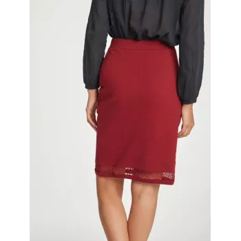 Jupe élégante pour femme en coton bio - rouge