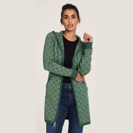 Veste élégante avec capuche pour femme en coton bio