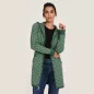 Veste élégante avec capuche pour femme en coton bio - vert