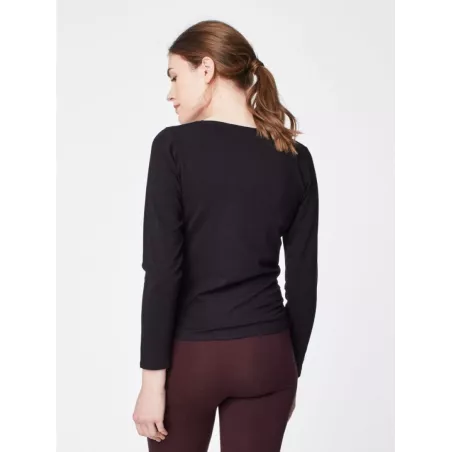 Haut élégant pour femme en bambou - coupe confortable noir