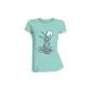 T-shirt femme en coton bio - bleu caraïbe