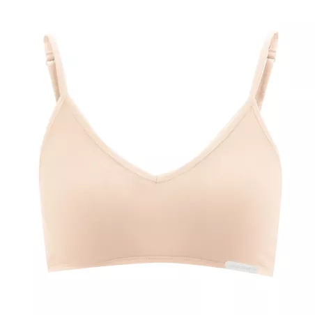 Bustier femme coton bio fines bretelles 