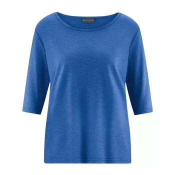 T-shirt écoresponsable pour femme en chanvre et coton bio avec manches mi-longues en jersey