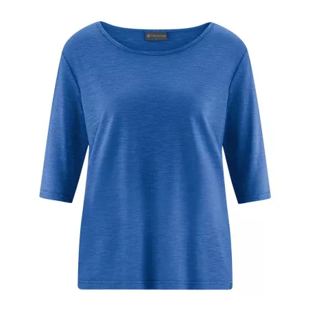 T-shirt écoresponsable pour femme en chanvre et coton bio avec manches mi-longues en jersey