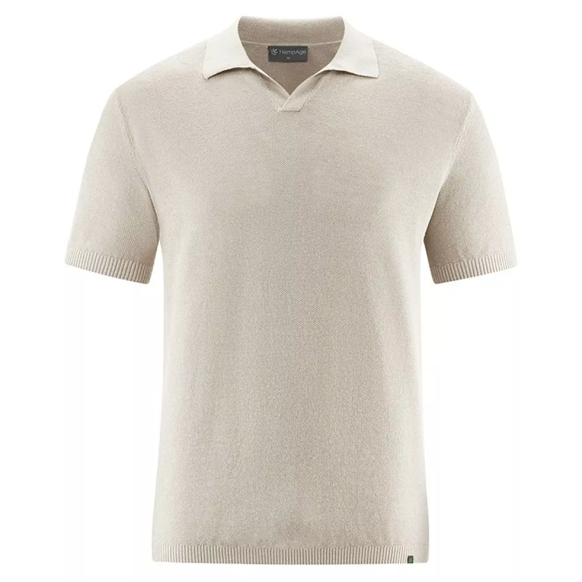 Polo homme manches courtes en chanvre et coton bio