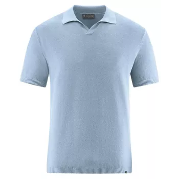 Polo homme manches courtes en chanvre et coton bio