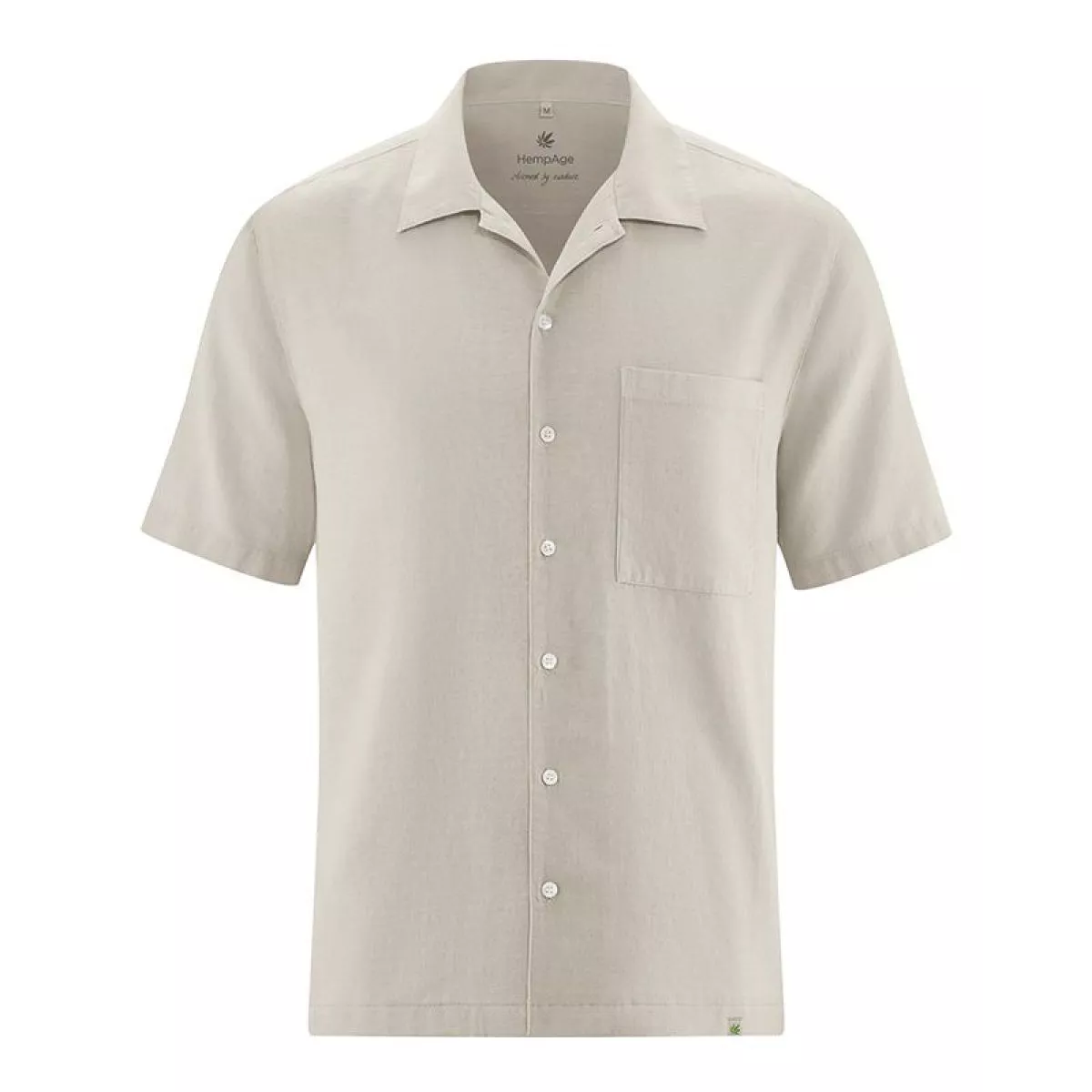 Chemise à manches courtes pour homme en chanvre et coton bio