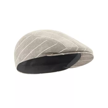 Casquette plate rayée pour homme