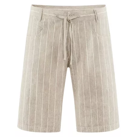 Short rayé tissé pour homme en chanvre et coton biologique