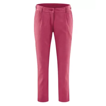 Pantalon 7/8 en coton bio et chanvre sangria