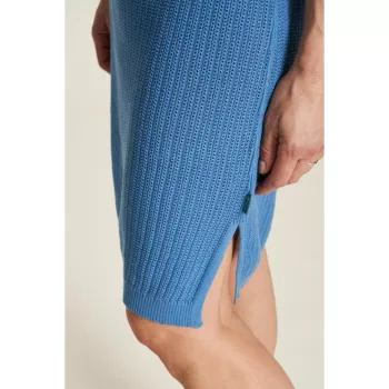 Robe en tricot blau