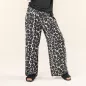 Pantalon en viscose, noir et blanc, MALOU