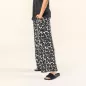 Pantalon en viscose, noir et blanc, MALOU