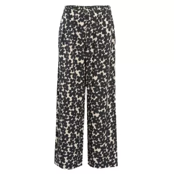 Pantalon en viscose bicolore noir et blanc