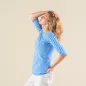 Tee shirt en coton bio, bleu et blanc, CHLOPEA