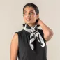 Foulard en coton bio, noir et blanc, RAYEN