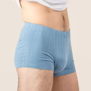 Boxers en coton bio, lot bleu marine et azur