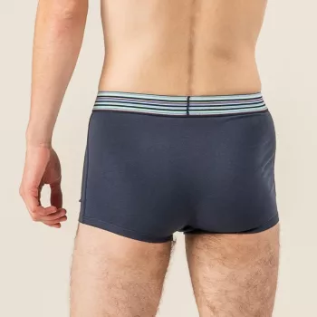 Lot de deux boxers écologiques en nuances de bleu et couleurs vives