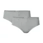 Lot de deux slips en coton bio, gris, RASINA