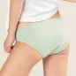 Lot de deux slips en coton bio, vert et blanc, RYLIE