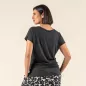 T-shirt en lin bio, noir, ROBINIA