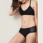 Shorty en coton bio, noir, EVANA