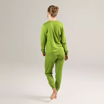 Pyjama en coton bio, vert, BETTY