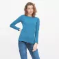 Haut manches longues en coton bio, bleu, HILLA