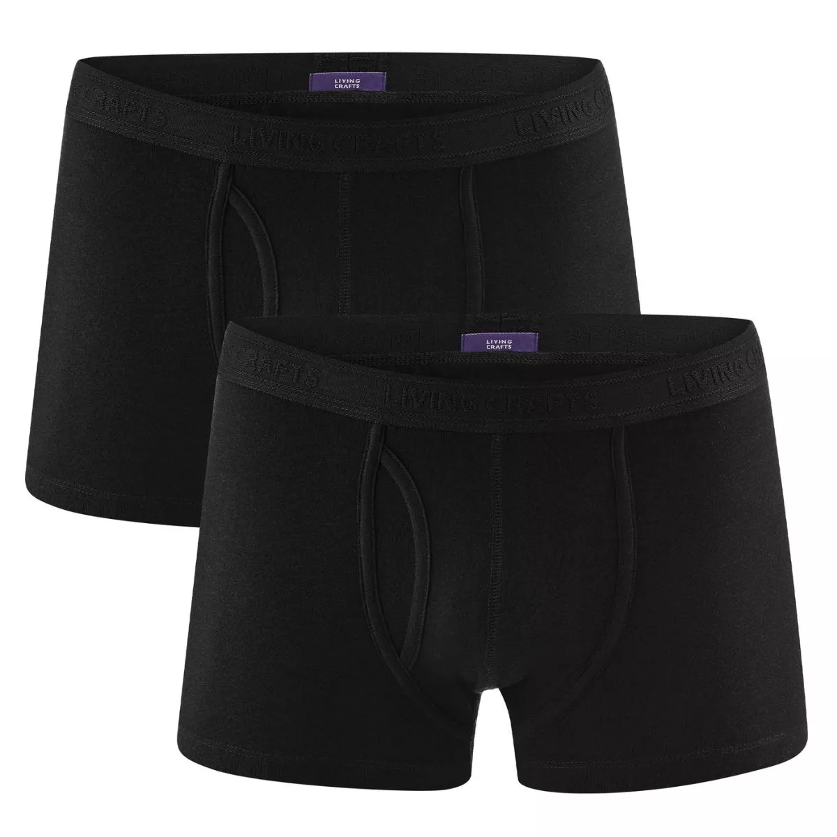 Lot de 2 Boxers en coton bio, noir, APOLLO