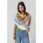 Foulard femme en coton bio multicolore