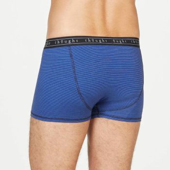 Boxer bambou et coton biologique rayures bleues et noires