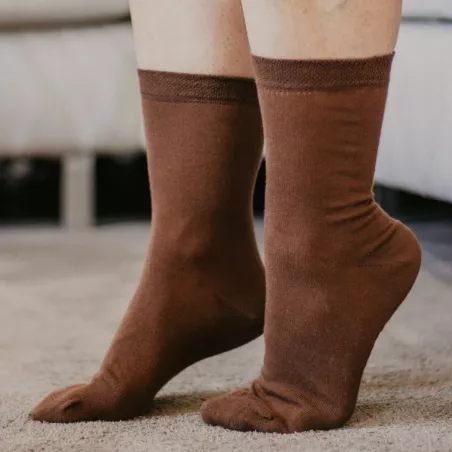 Chaussettes bio marron