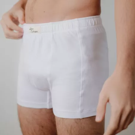 Boxer blanc coton bio