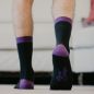 Chaussettes bio violet et noir