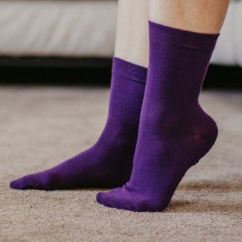 Chaussettes bio violet