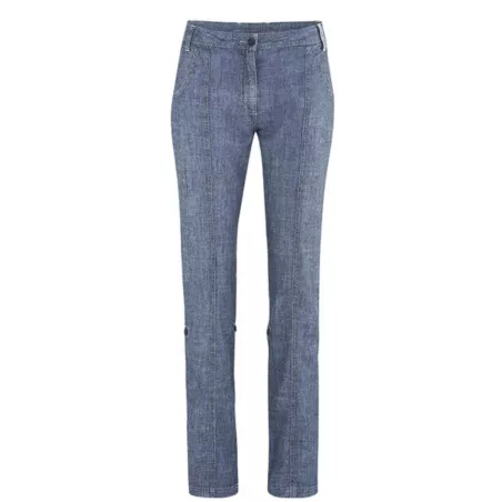 Pantalon bleu denin chanvre coton bio Silvia