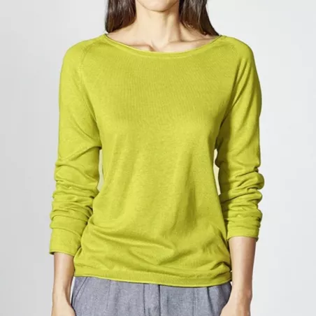 Pullover col rond chanvre et coton bio