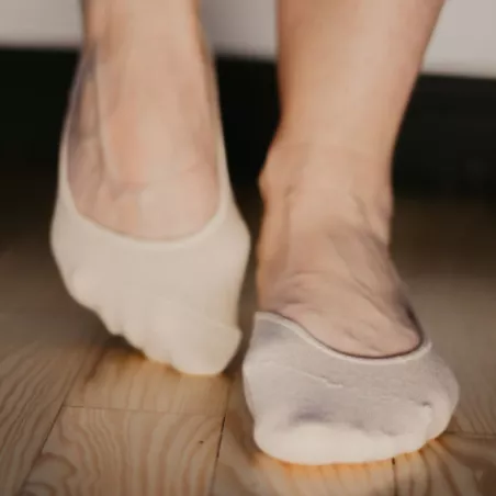 Protèges pieds en coton bio couleur ivoire