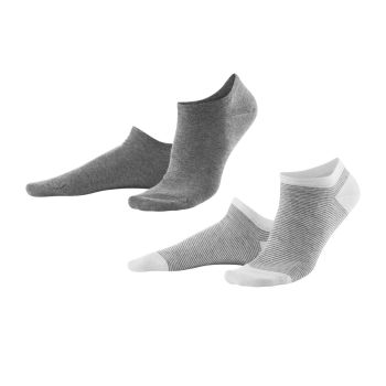 Lot de 2 chaussettes basses, ABBY, gris