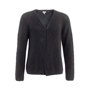 Cardigan en coton bio, noir, OLIVIE